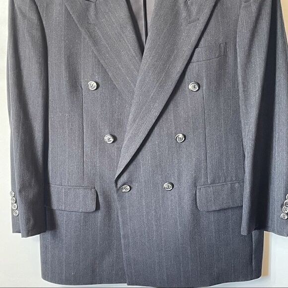 P.B.M. Select x Dillard's Gray Fine Stripe Suit - Picture 4 of 12